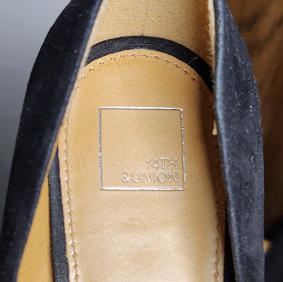 14th & Union Elegant Black Suede High Heels - Size 6 - Picture 8 of 8
